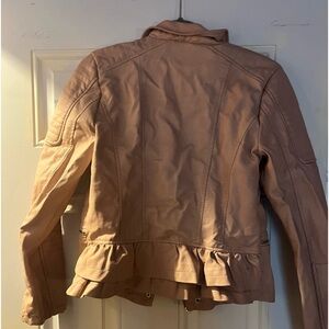 Pink leather jacket